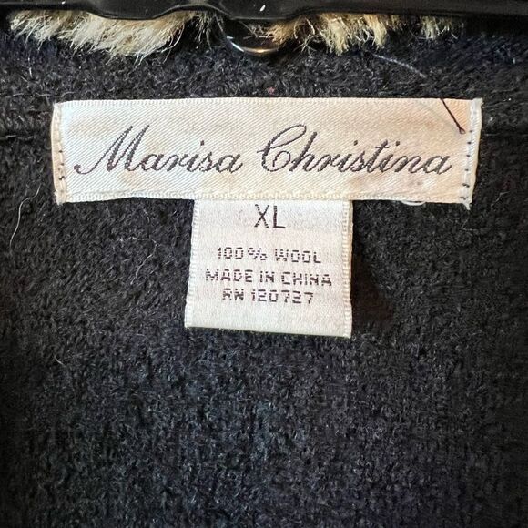 MARISA CHRISTINA 100% WOOL Cropped Tench Coat Jacket - Picture 2 of 8